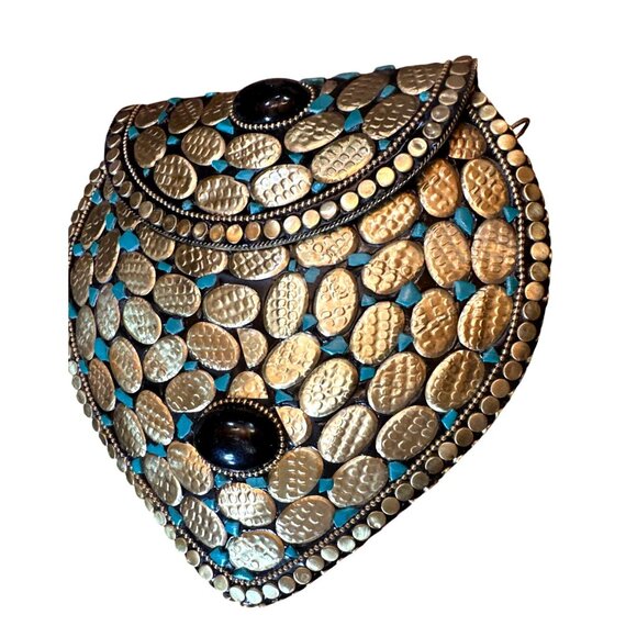 Handmade Ramla Clutch Bag With Beaded Mosaic Design - Picture 4 of 6